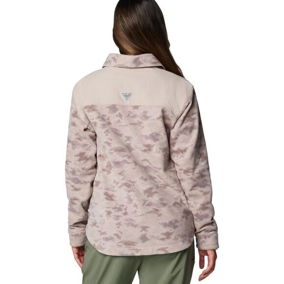 Columbia PFG Womens Pink Hoodie Athletic Jacket XL Extra Large Tidal Fleece NWT - Picture 2 of 4